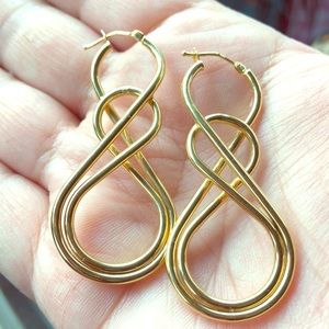 14k Italian infinity earrings